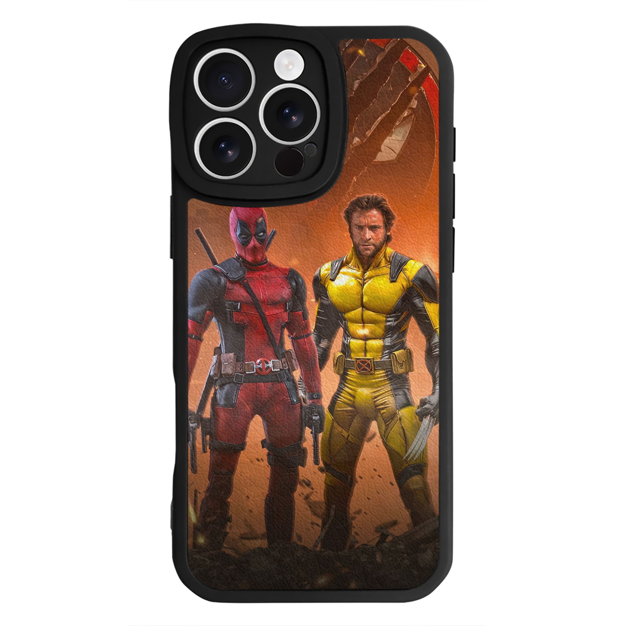 （画像用） Deadpool デッドプール 【iPhone 16シリーズ対応】シリコンスマホケース（レザー調） 材質：シリコン